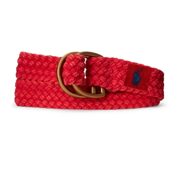 NWT Men's Ralph Lauren Polo Webbed Cotton O Ring Belt - Picture 1 of 9